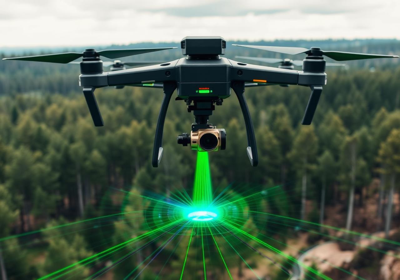 Drone LiDAR escaneando